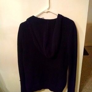 Women's black sweater hoodie